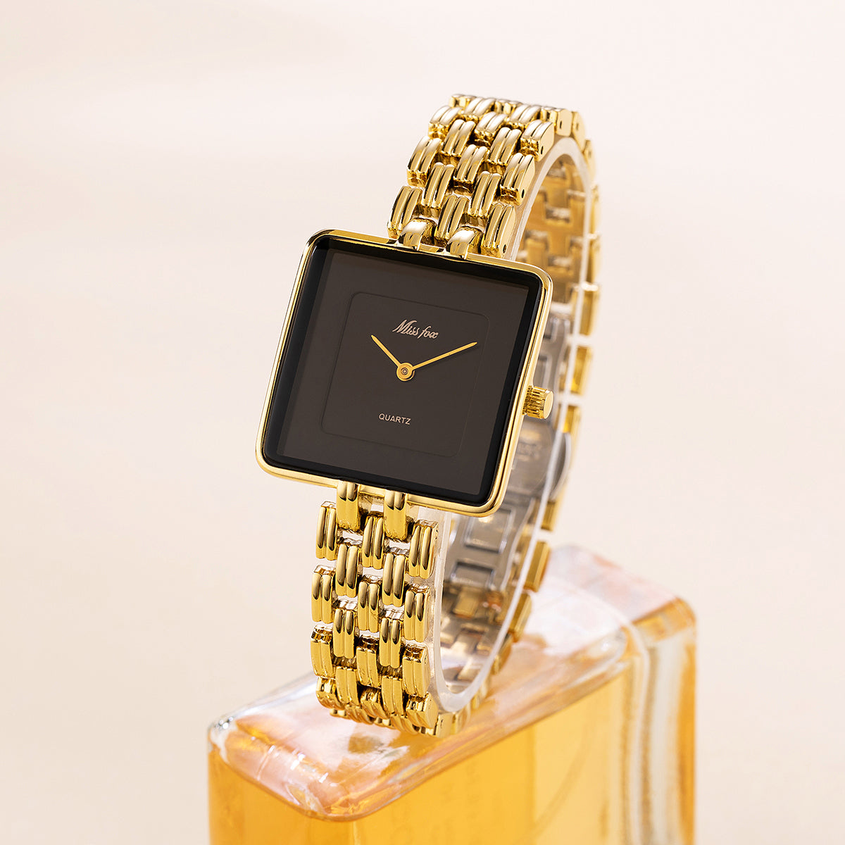 Reloj cuadrado MISSFOX D3 Gold