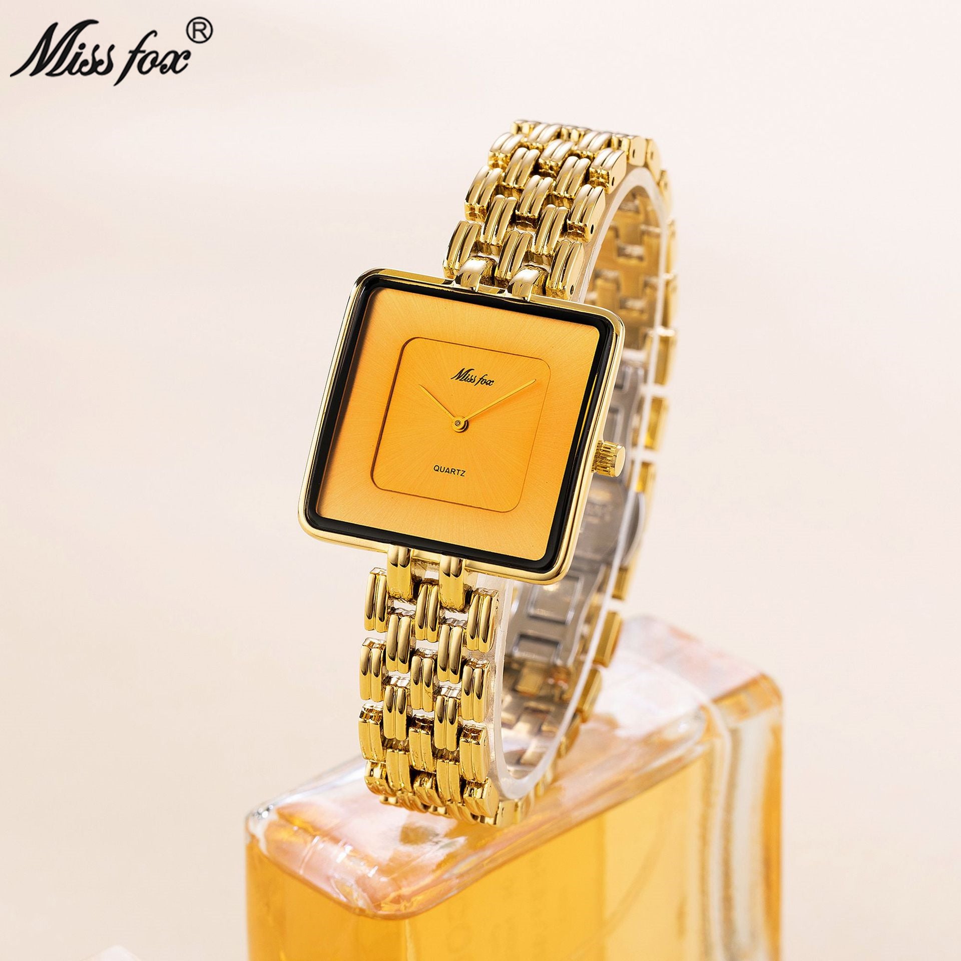 Reloj cuadrado MISSFOX D3 Gold